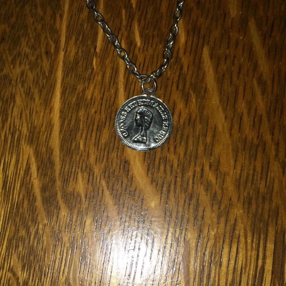 Silver coin necklace